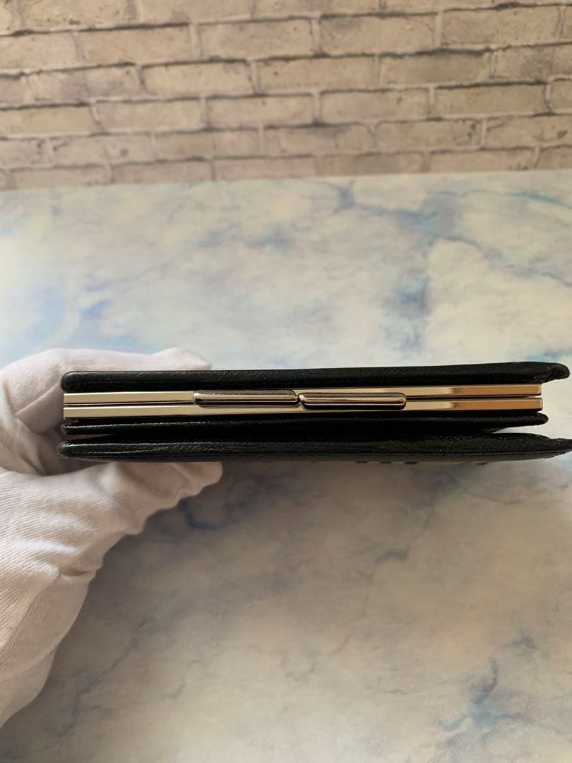 【中古】BURBERRY バーバリー　ノバチェック2つ折り財布 ガマ口