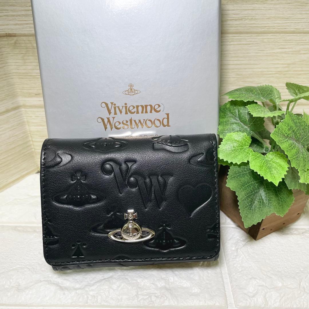 【新品・未使用】 Vivienne Westwood 三つ折り財布　ブラック