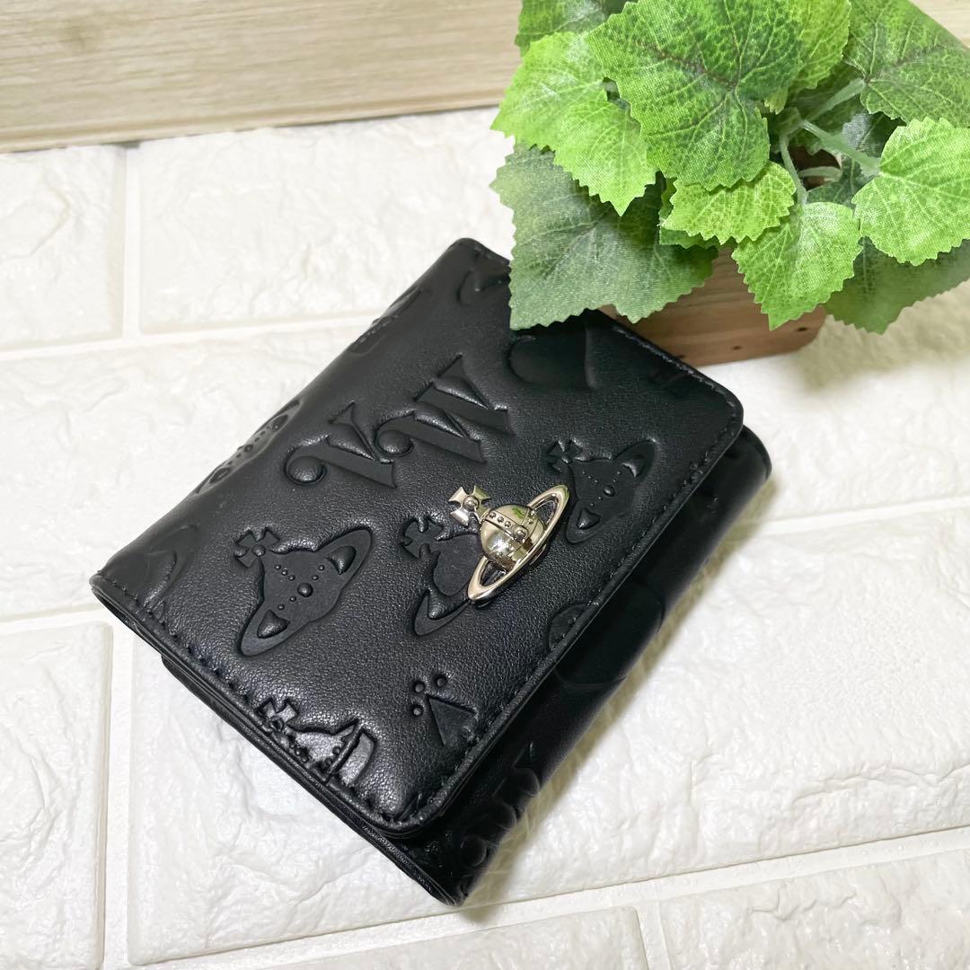 【新品・未使用】 Vivienne Westwood 三つ折り財布　ブラック