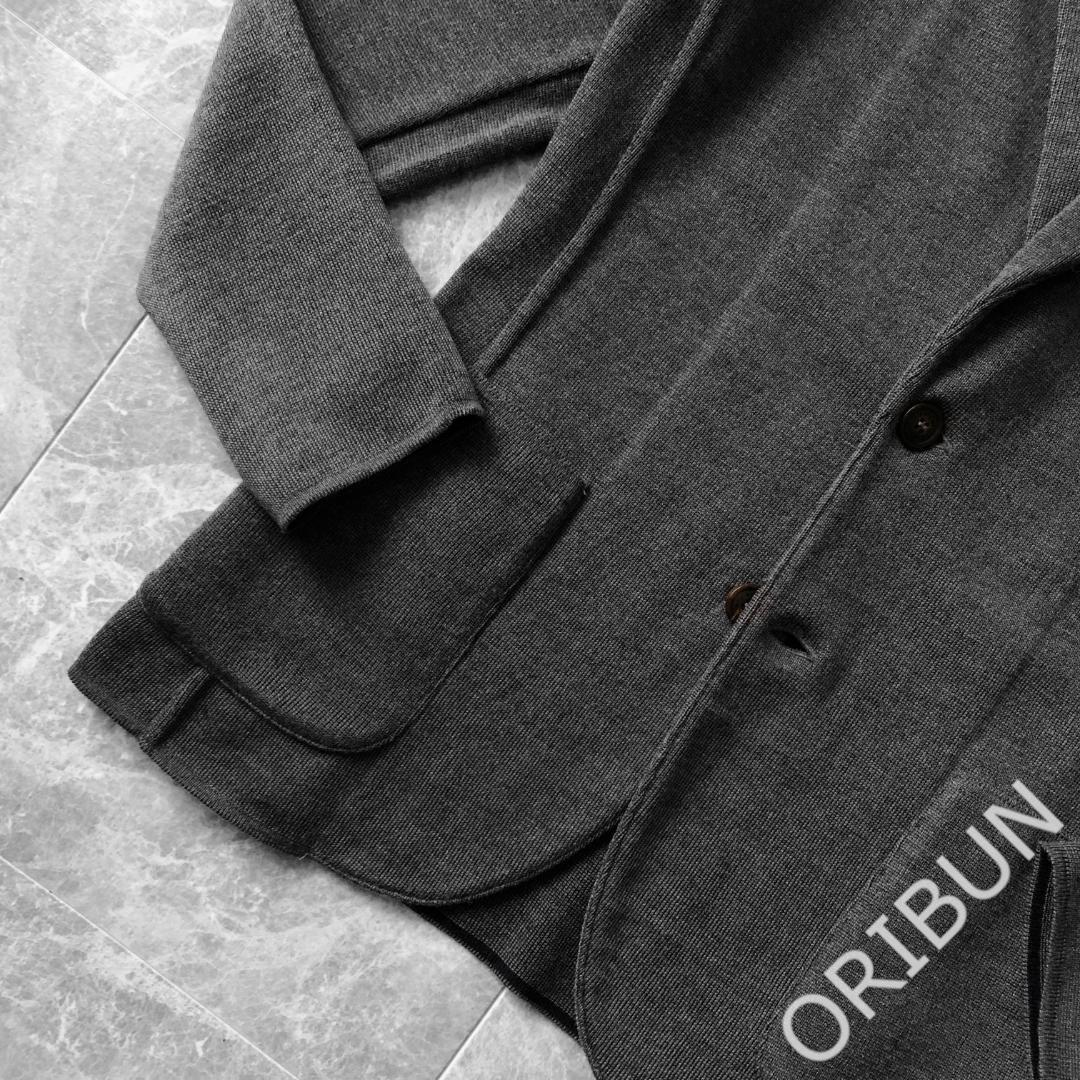 LARDINI ミラノリブニットジャケット D.GREY 干場 LEON