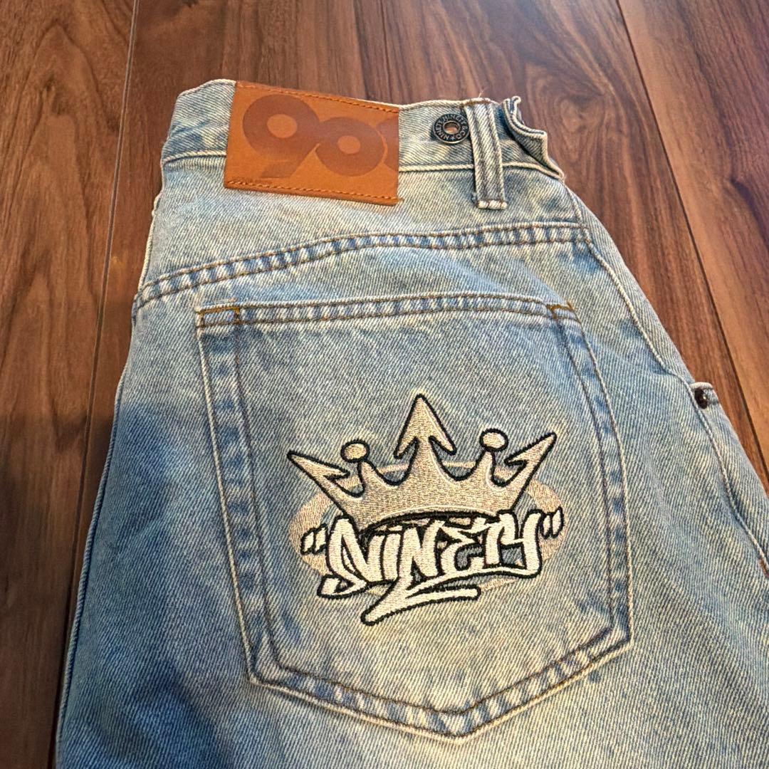 パンツ 9090 King Logo Buggy Denim Pants