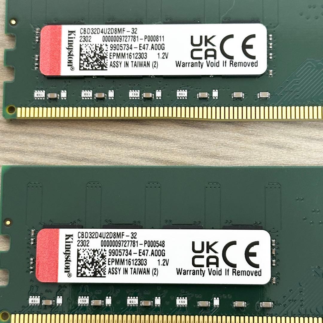 64GB（32GBx2）✨ KINGSTON DDR4-3200 メモリ