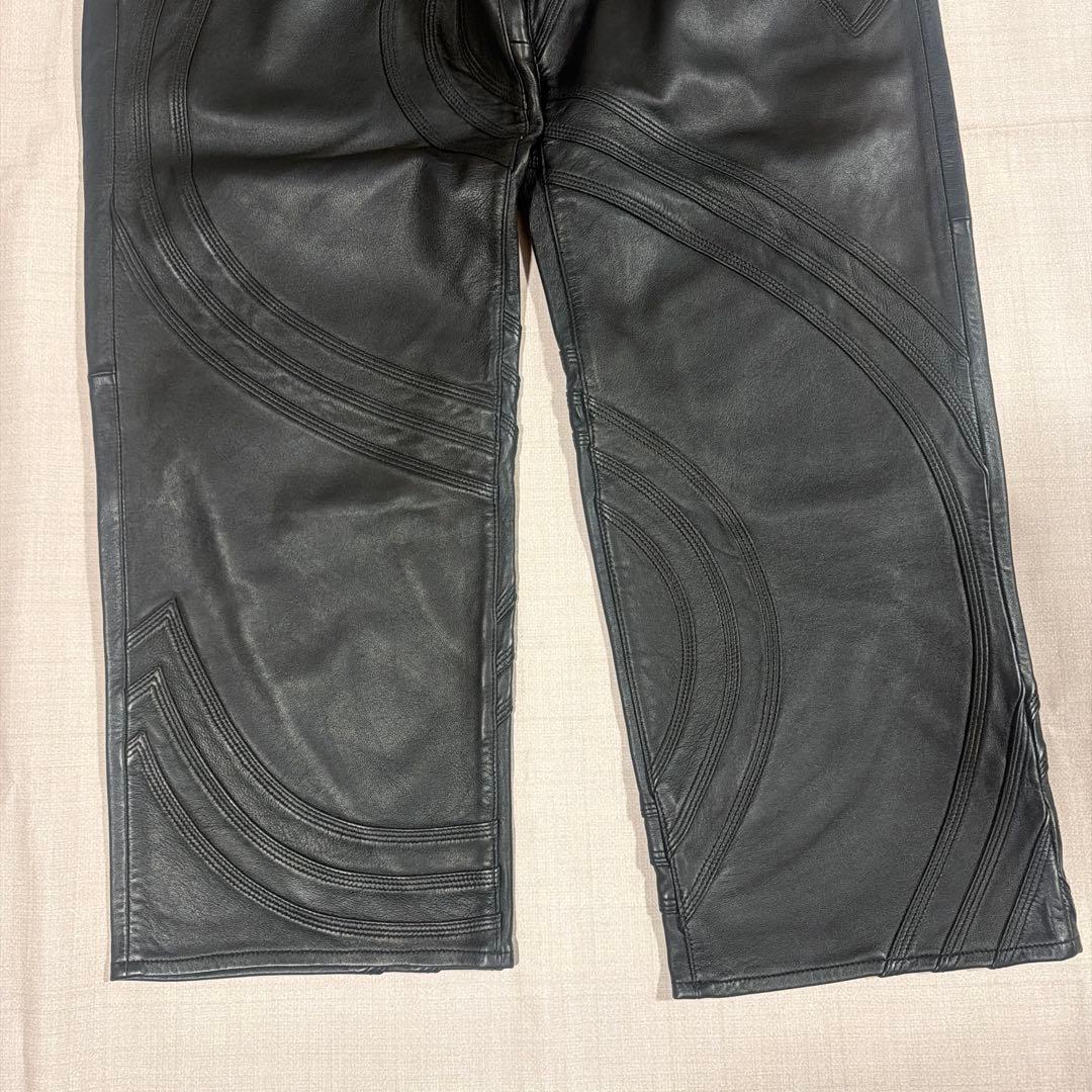 パンツ supreme SLogo LeatherBaggy 5-Pocket Jean