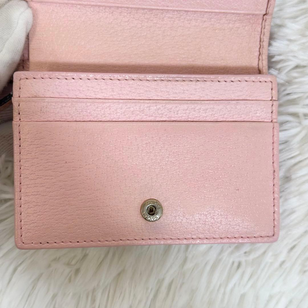 日本限定✨️GUCCI 2つ折り財布 ダブルG フローラ 総柄 ピンク