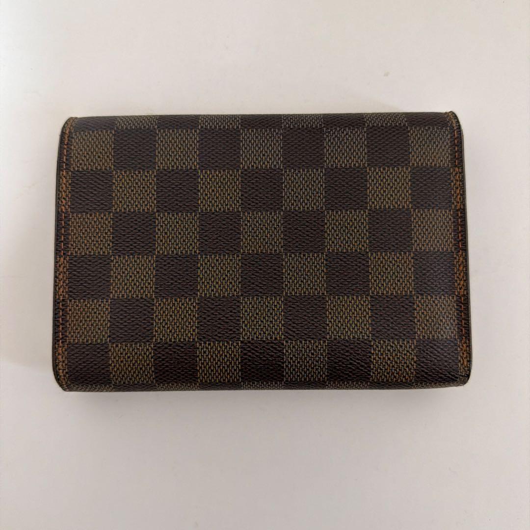 Louis Vuitton ダミエパターン 三つ折り財布 ブラウン/ブラック