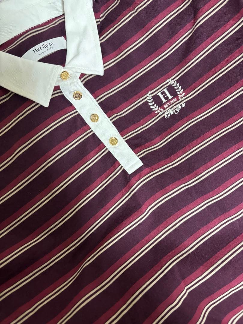 期間限定お値下herlipto Laurel Emblem Polo Shirt