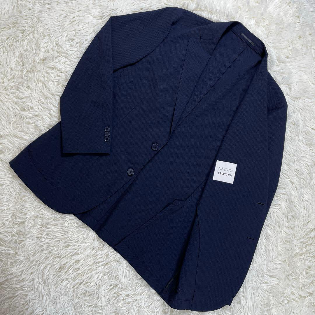 【美品】マッキントッシュフィロソフィー　トロッタージャケット　シアサッカー　L