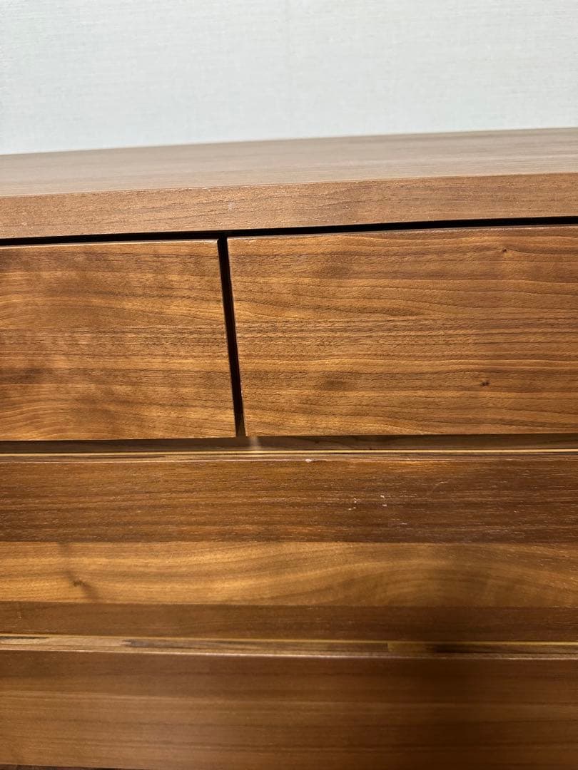 【美品】無印良品　木製チェスト4段　ウォールナット