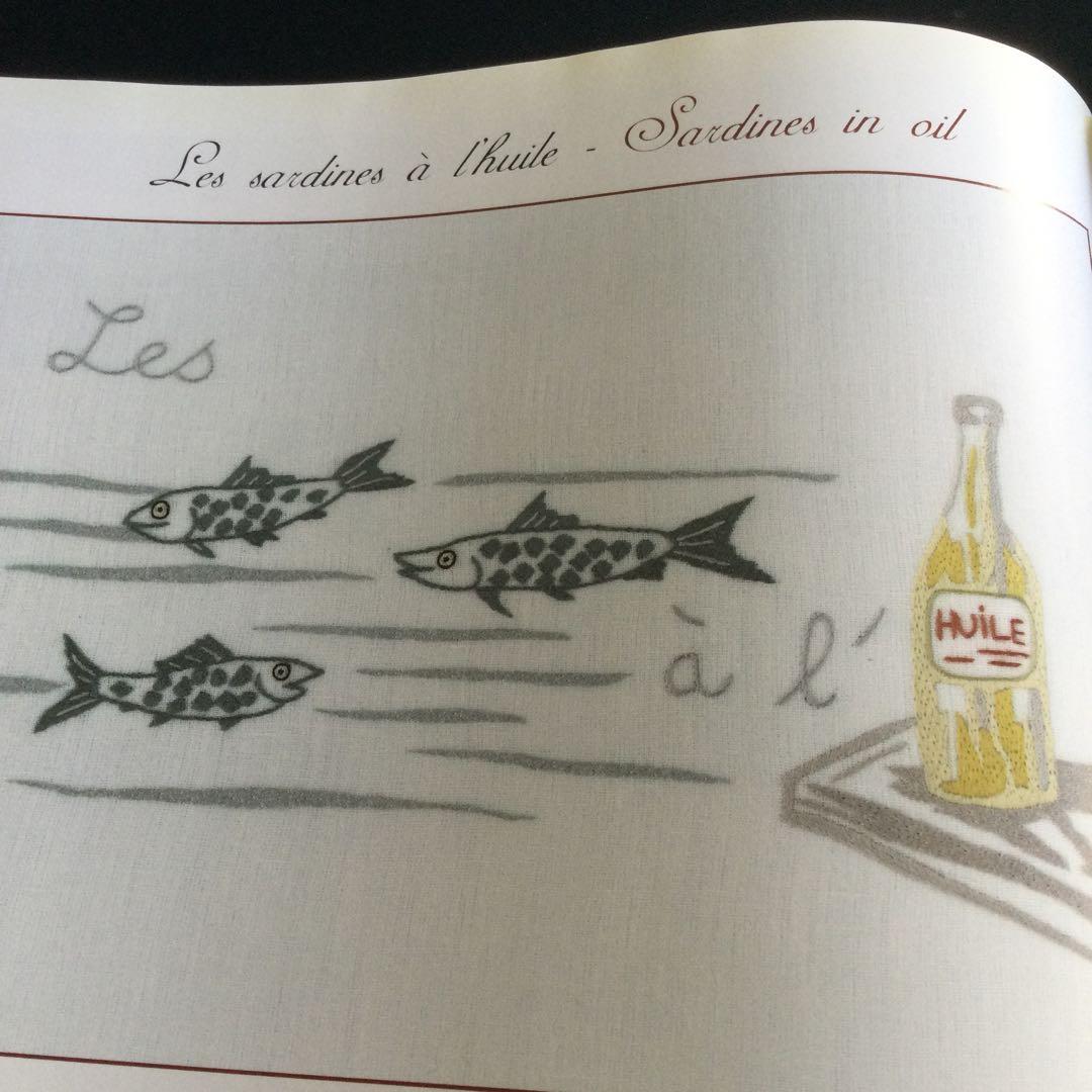 刺繍　図案集　洋書　レシピ 洋書　英語　フランス語　刺しゅう　料理　食材　食べ物