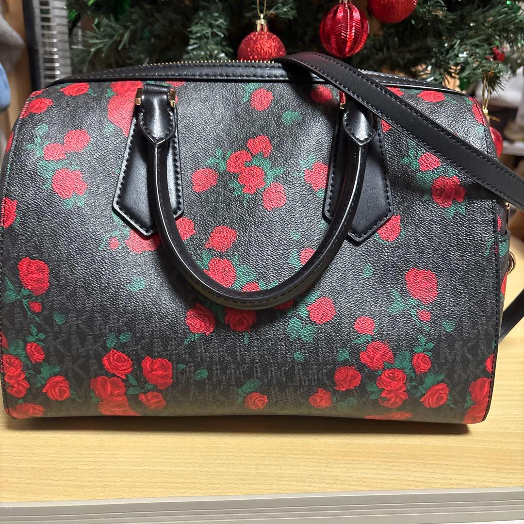 MICHAEL KORS ローズ柄 ボストンバッグ美品
