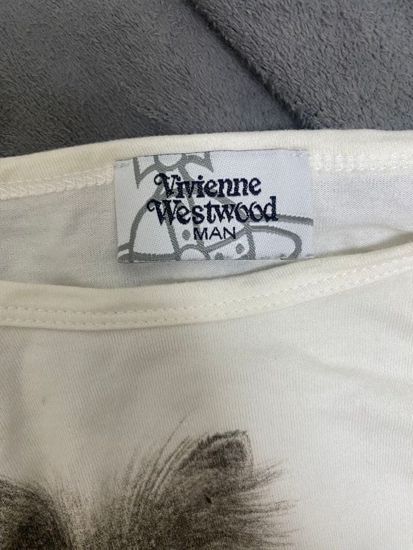 vivienne westwood man Tシャツ　猫プリント　白
