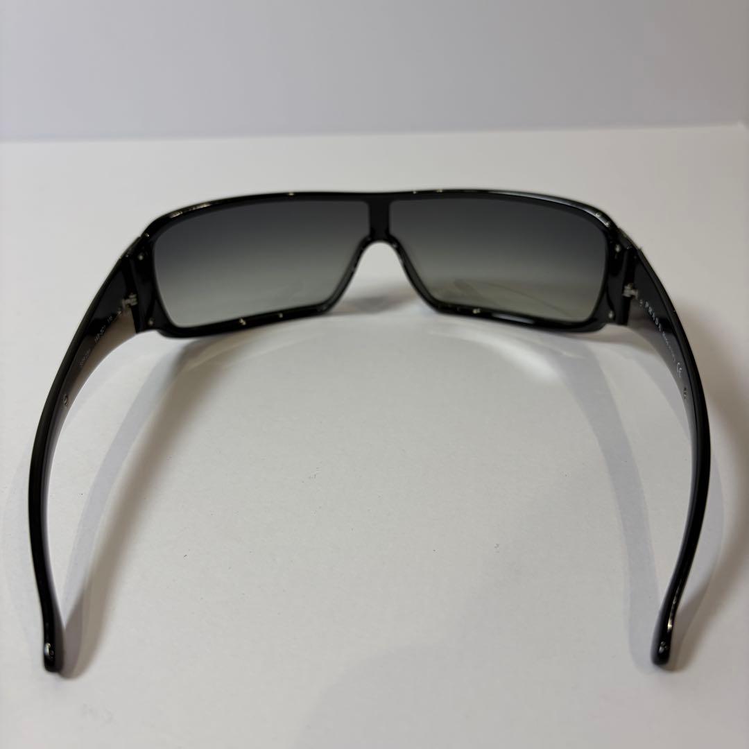 PRADA SPR 03H シールドシェイプ サングラス ブラック ケース付