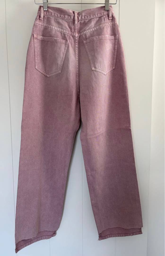 YENN イエン HIGH RISE TUCK WIDE PINK