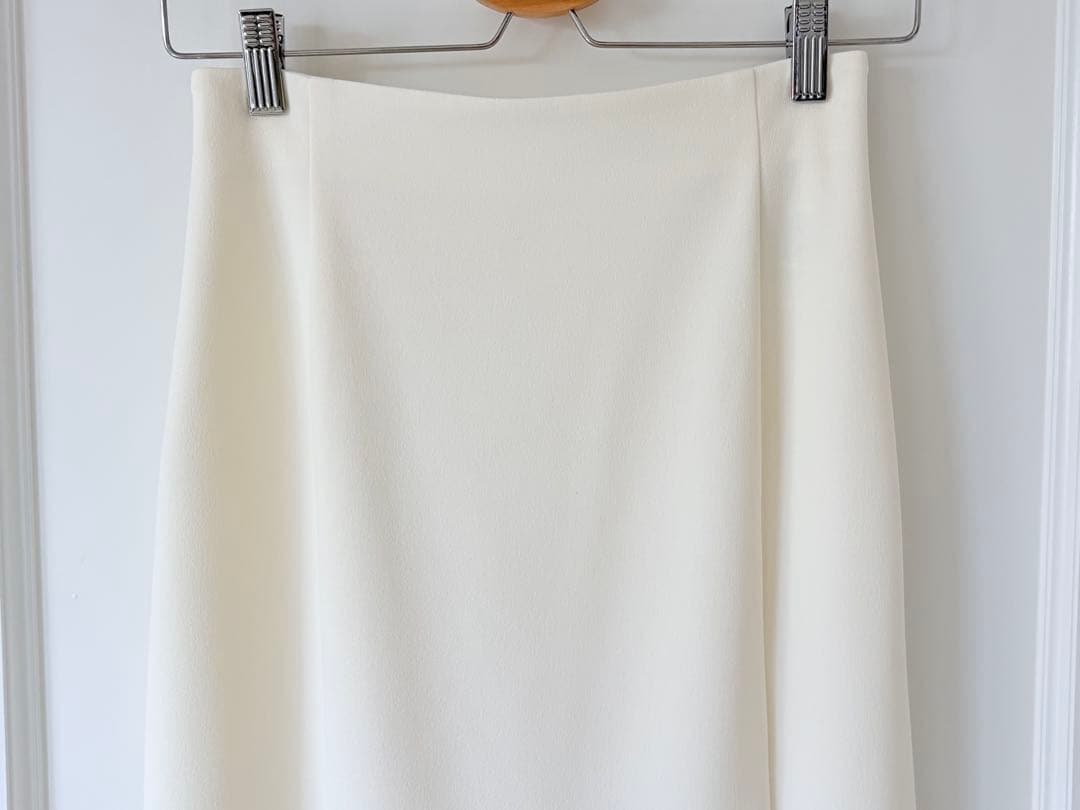 定価2.5万　美品　ブレンヘイム　ジョーゼット　ロングタイトスカート　ホワイト