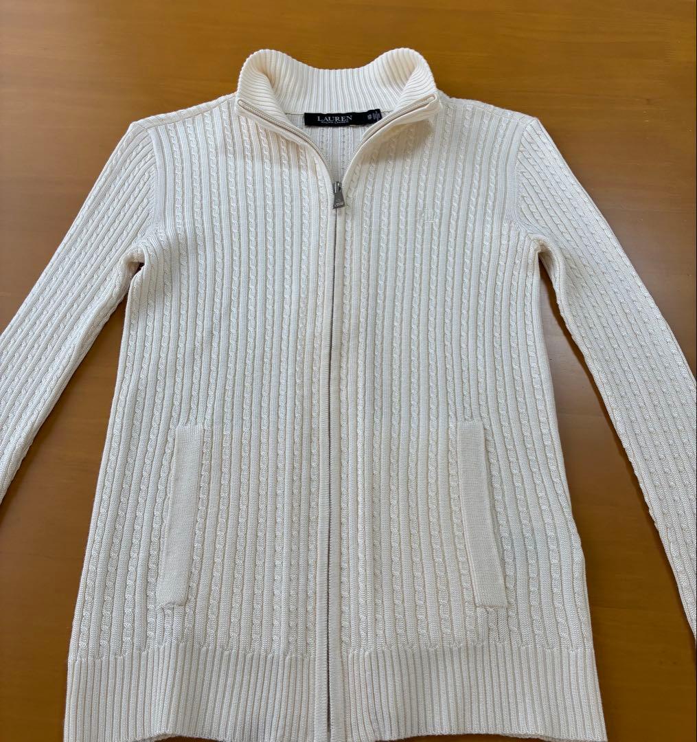 未使用 ラルフローレン ミニ ケーブル ジップ カーディガン 現行QRタグ 春服