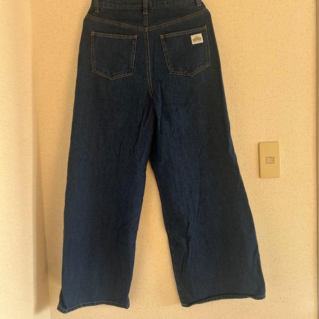【HELLO.SANFRANCISCO】レースカットアウトワイドデニムパンツ　M
