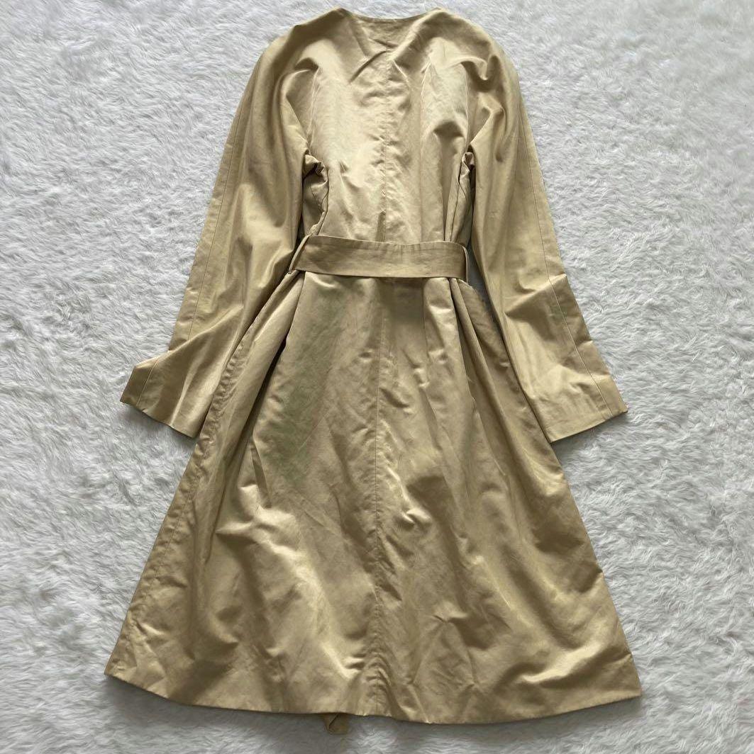 【極美品】トゥモローランドコレクション　麻混　ダブルフェイス　春コート　ロング丈