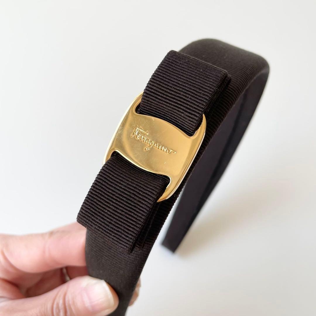 【新品・保管品】Salvatore Ferragamo カチューシャ リボン