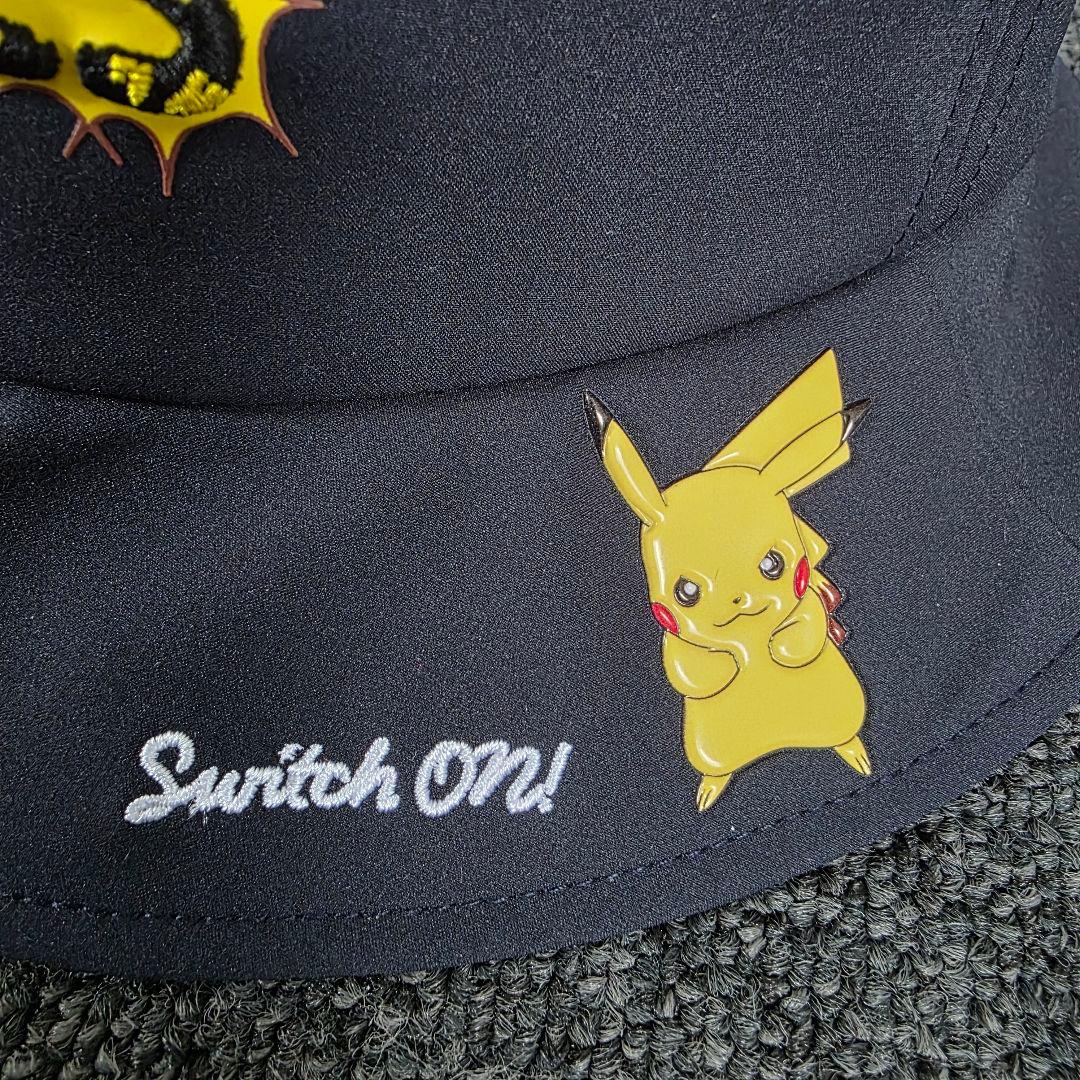 PEARLY GATES　ポケモン　コラボ　ハット　ピカチュウ　ブラック