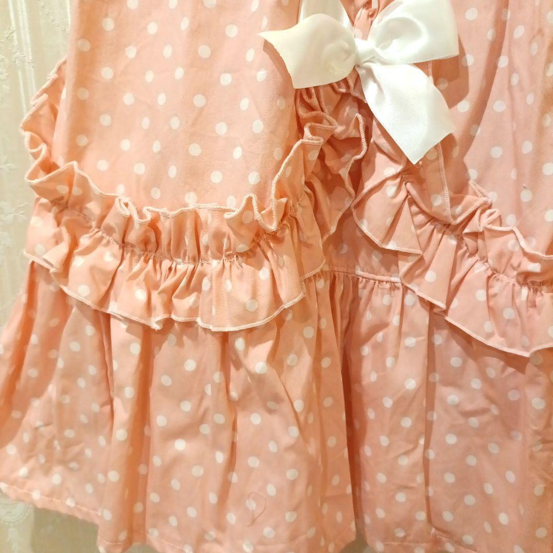ナイルパーチ　スカラップフリルロングスカート　サーモンピンク