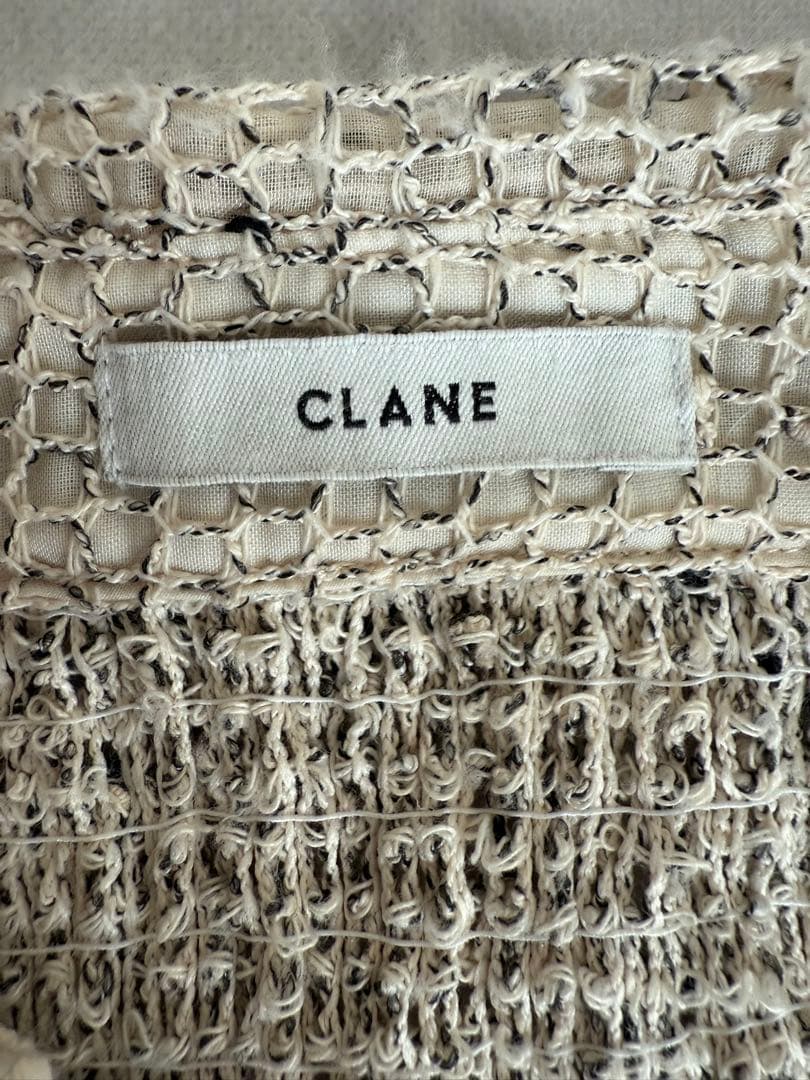 CLANE MIX MESH GATHER SHIRT クラネ