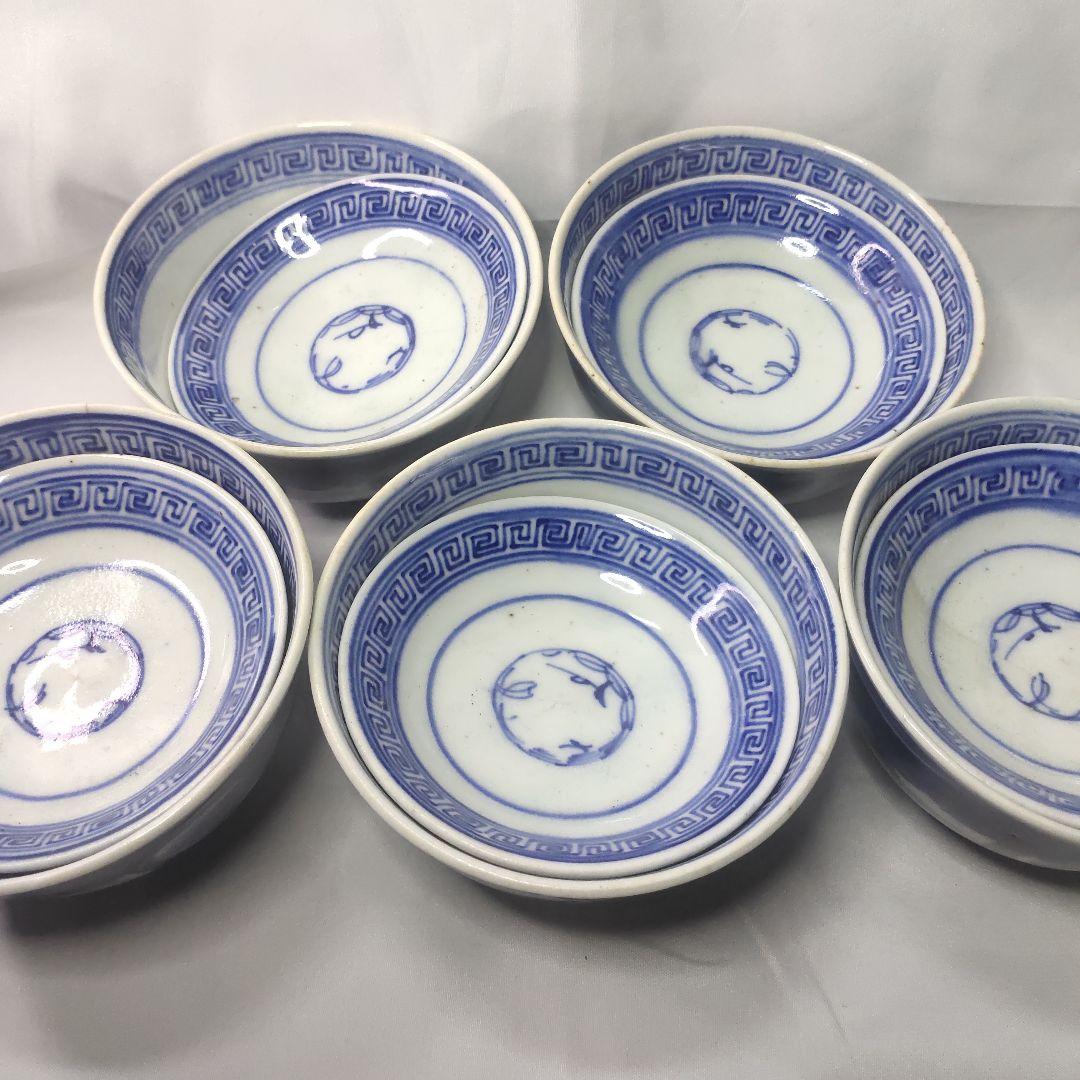 古伊万里焼 蓋付茶碗5客 明治骨董 手作り 旧家蔵出し アンティーク 陶芸品