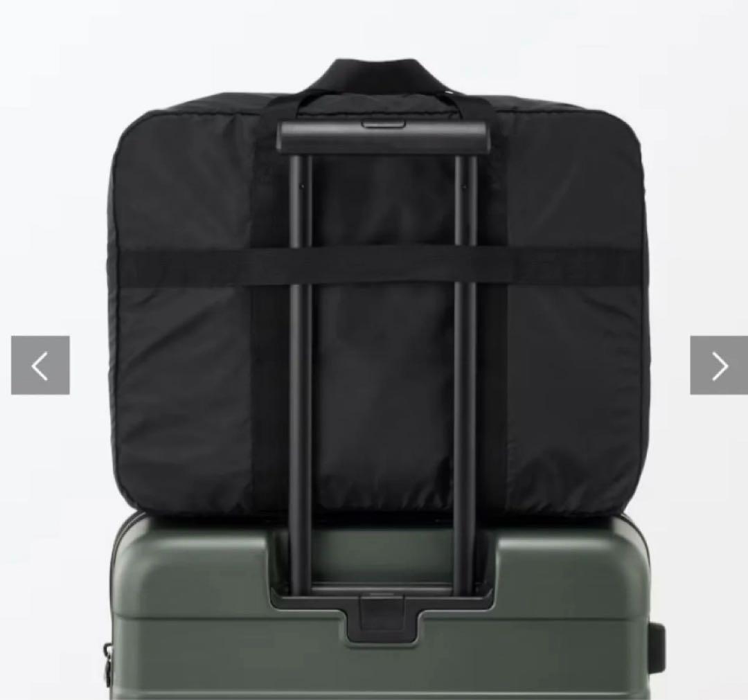 無印良品　新品　たためる　撥水旅に便利なボストンバッグ　１０５Ｌ用　黒　ブラック