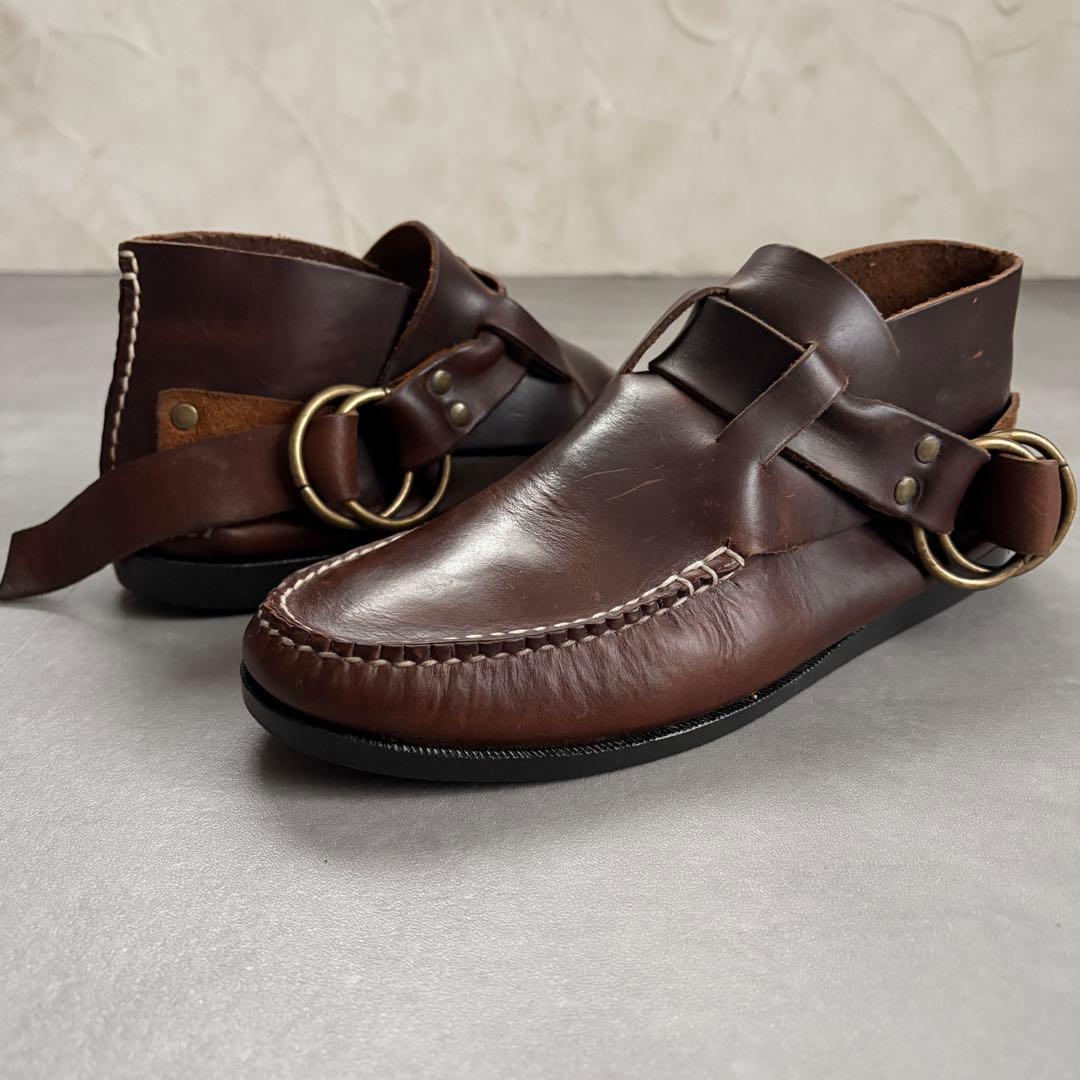 QUODDY リングブーツ モカシン【US8】ブラウン 本革 ハンドメイド