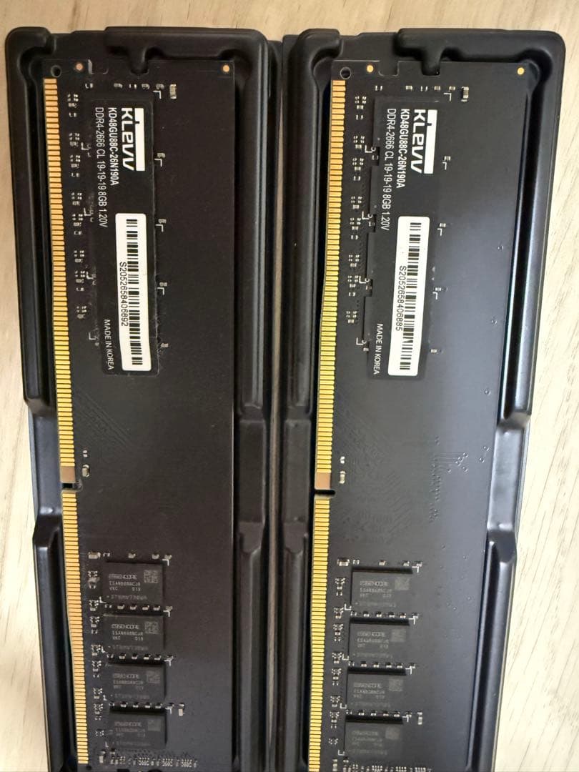 KLEVV DDR4 2666MHz メモリ 8GB×2枚セット
