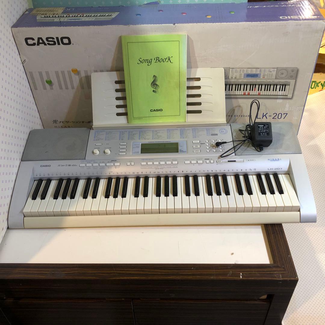 CASIO カシオ 電子 ピアノ キーボード LK-207 光ナビゲーション