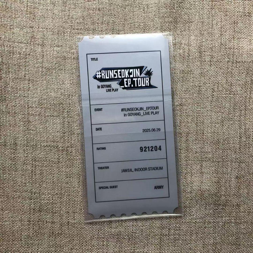 ジン RUNSEOKJIN_EP.TOUR LIVE PLAY 6/29 トレカ