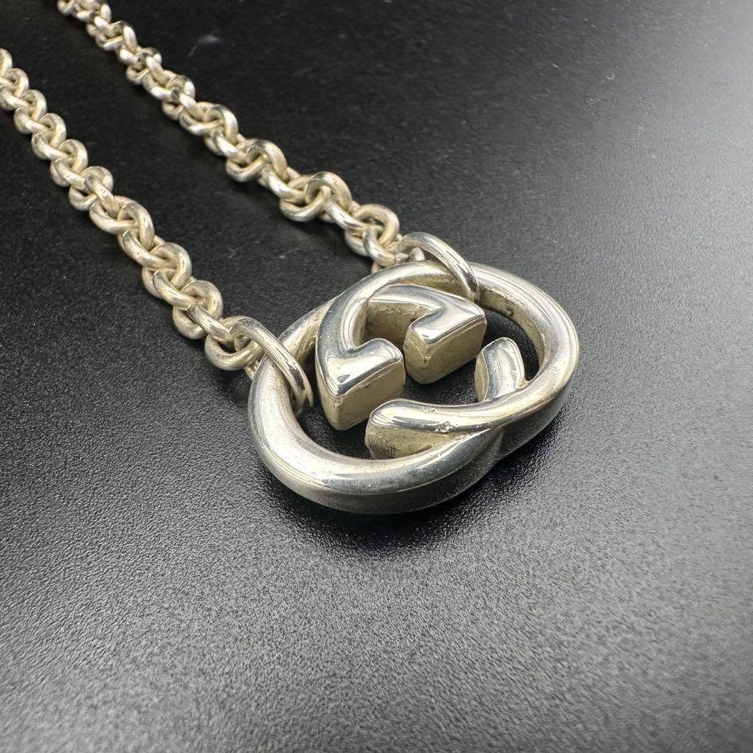 極美品✨　GUCCI　グッチ　ネックレス　インターロッキング　ロゴ　1595