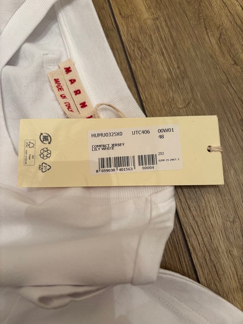 【新品未使用】MARNI WHITE ORGANIC COTTON TEE
