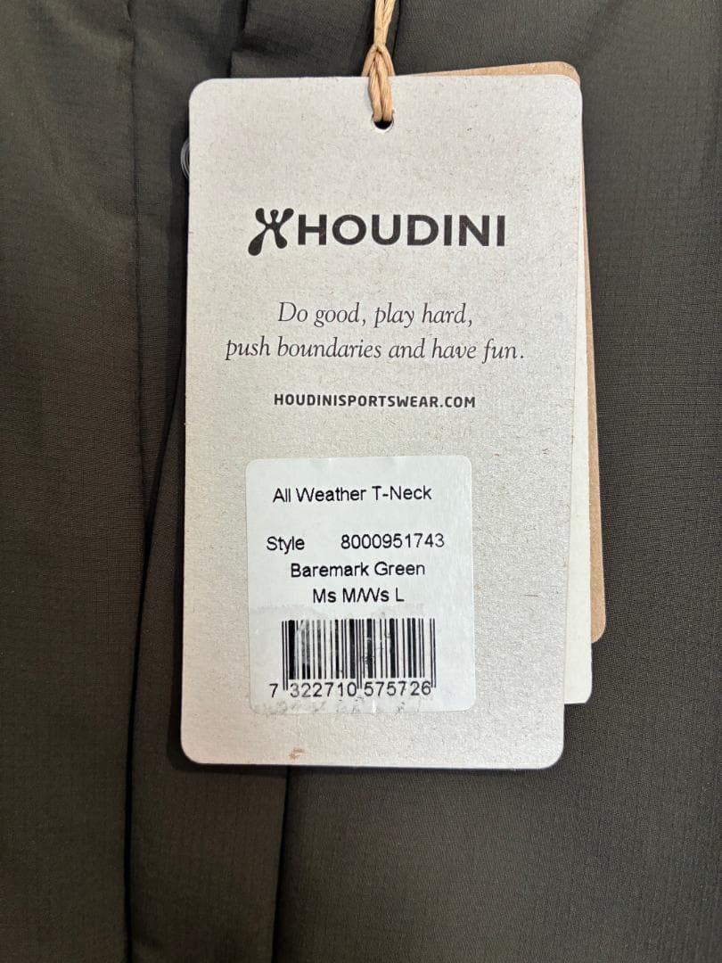 【新品】HOUDINI All Weather T-Neck Ms M/Ws L