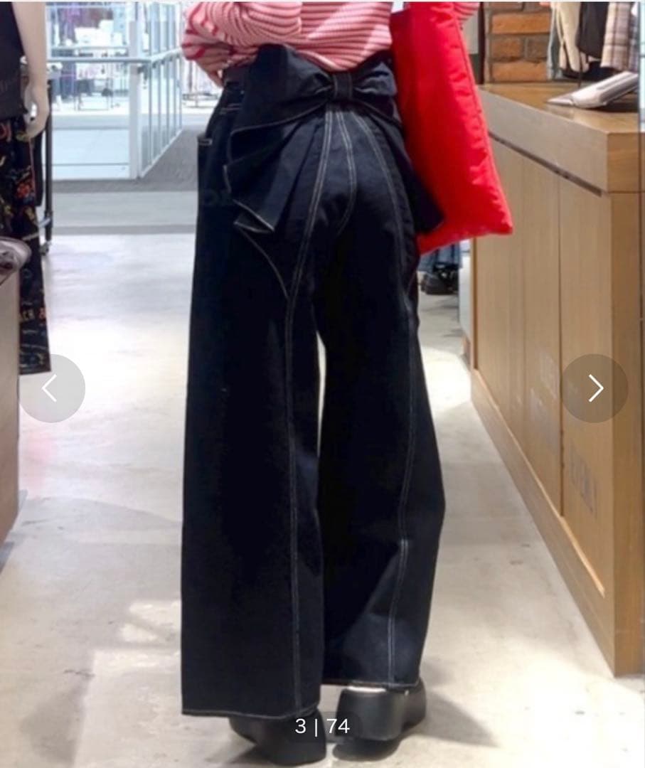 ロデオクラウンズ ビッグリボンデニムパンツ リボン デニム Mサイズ