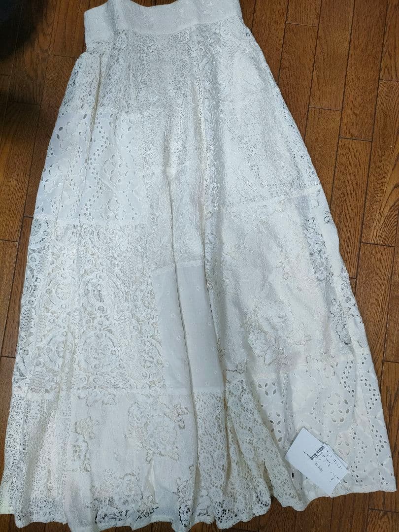 新品　PATCHWORK LACE FLARE SKIRT　ameri