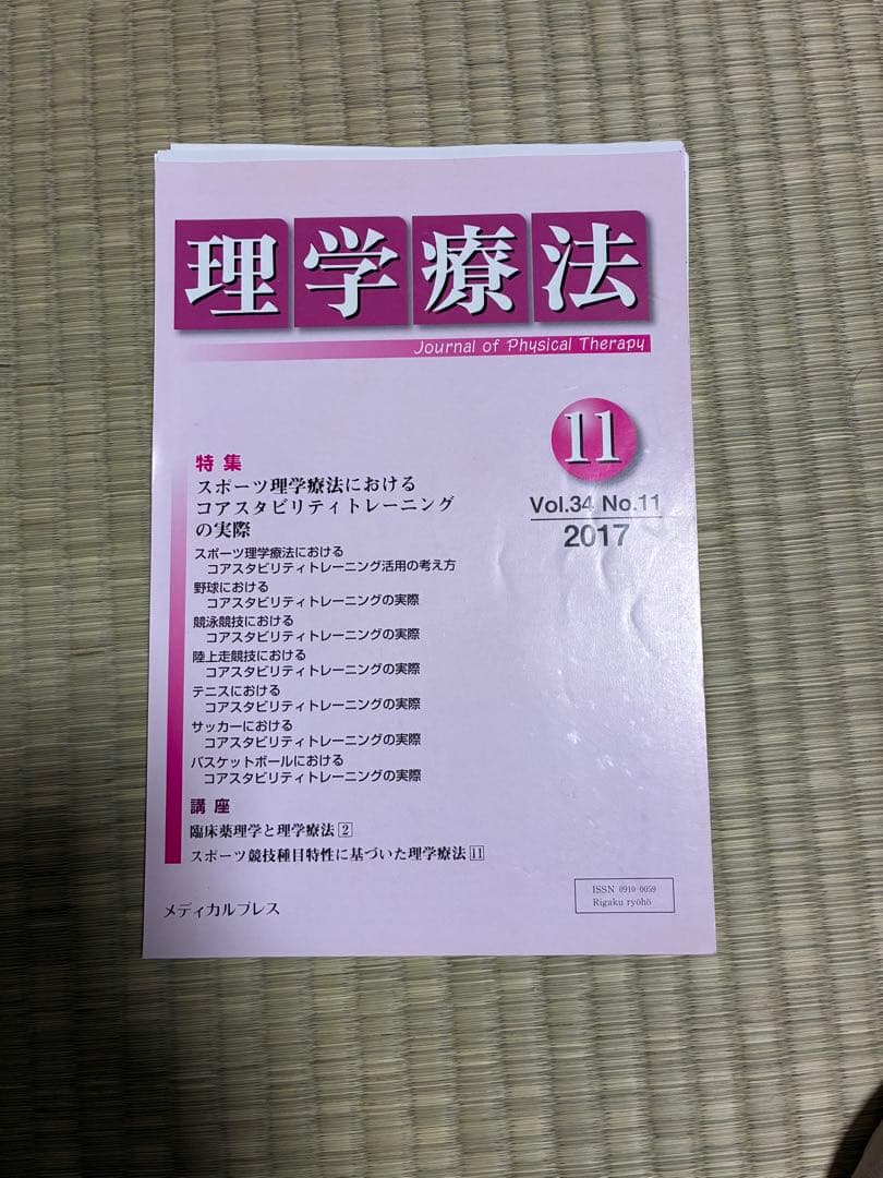 雑誌 理学療法 2017年度 第34巻 計11冊分 裁断済