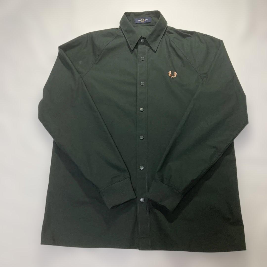 【美品】Fred perry Raglan Ribbed Cuff Shirt