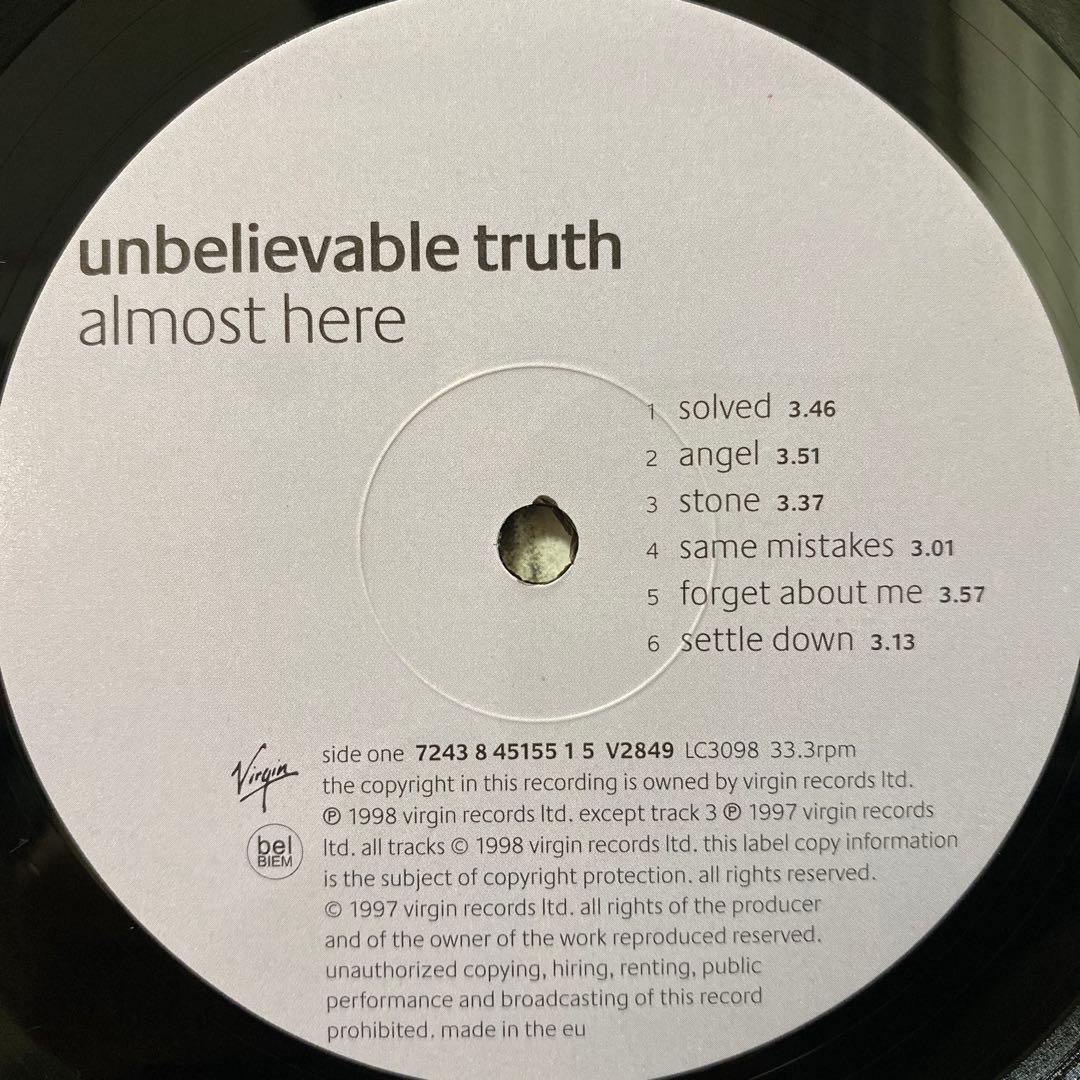 洋楽 Unbelievable Truth / Almost Here