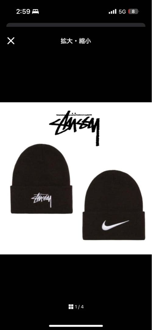 菅田将暉着用stussy × nikeコラボ ビーニー ニット帽