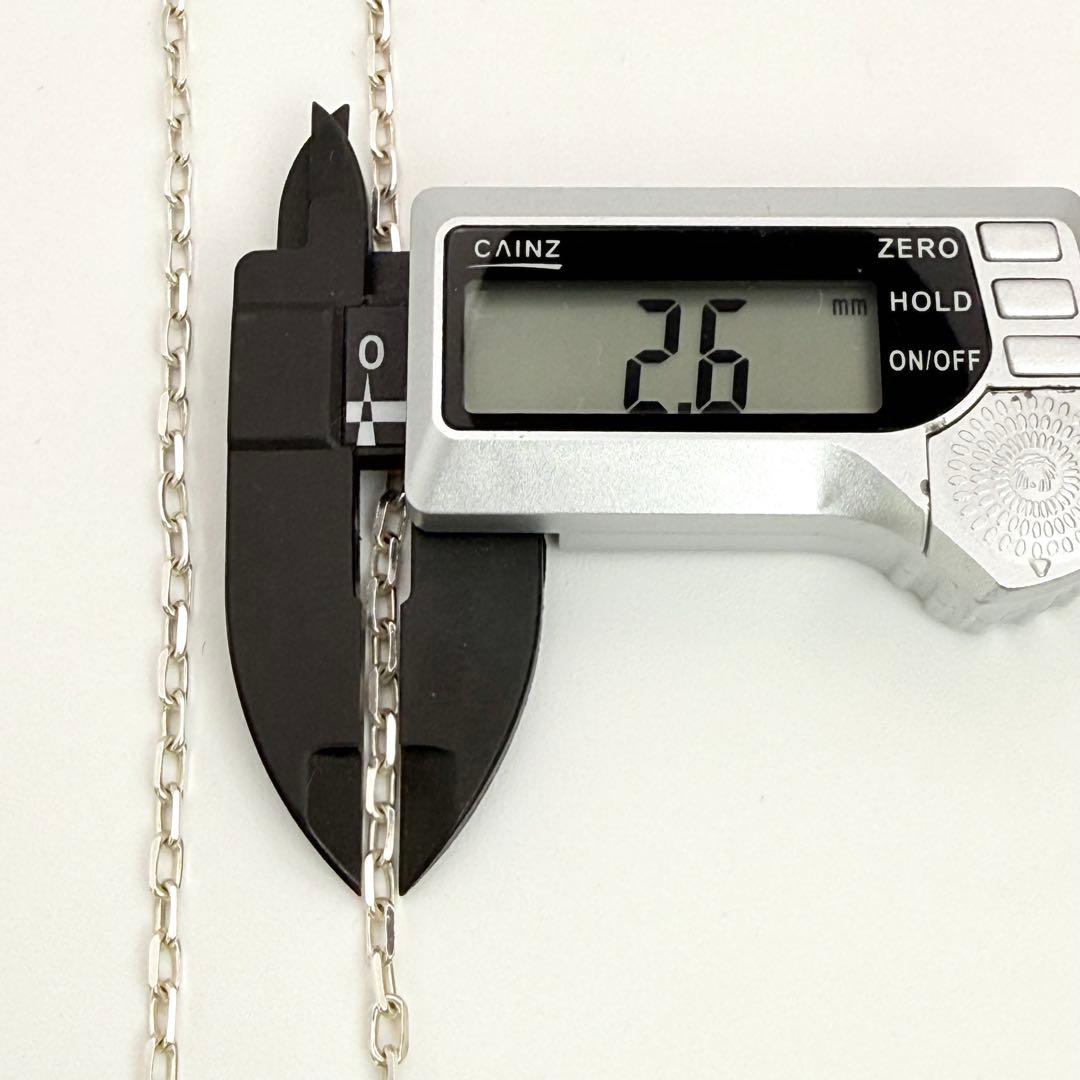 ●【美品】SILVER925 ITALY アズキチェーン 2.6mm幅 50cm