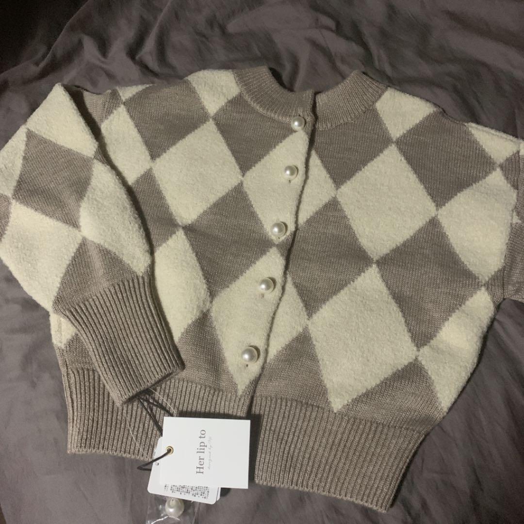 トップス Herlipto Twinkle Argyle Knit Pullover