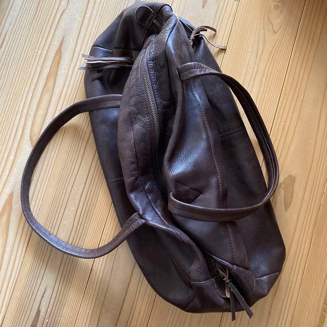 Mr.OLIVE 牛革 ウォータープルーフ撥水レザーボストンバッグ