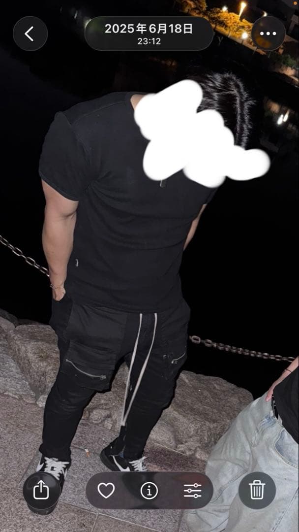Danke Schön. ブラックパンツ ジッパーポケット付き