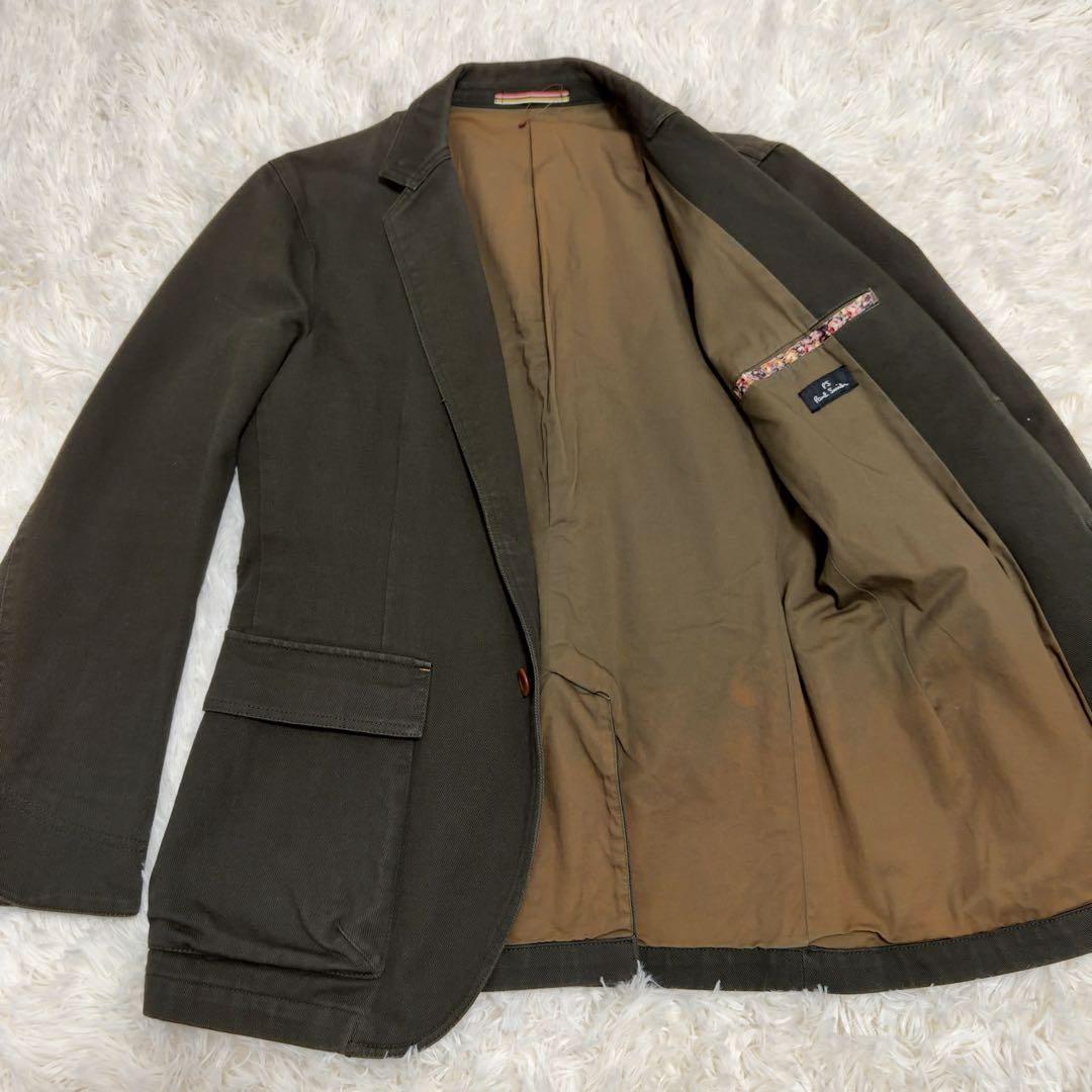 春コーデ　Paul Smith テーラードジャケット L 花柄 カーキ