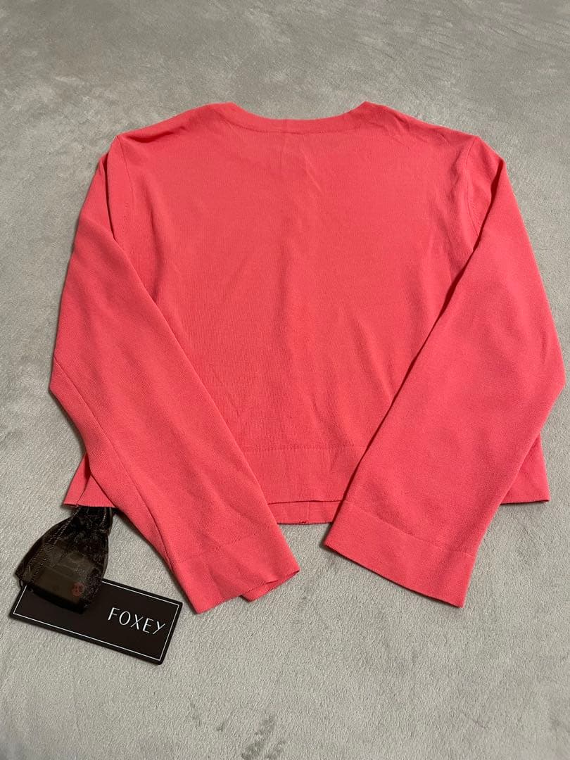 FOXEY フォクシー　38アッパースタンダードカーディガン　ピンク