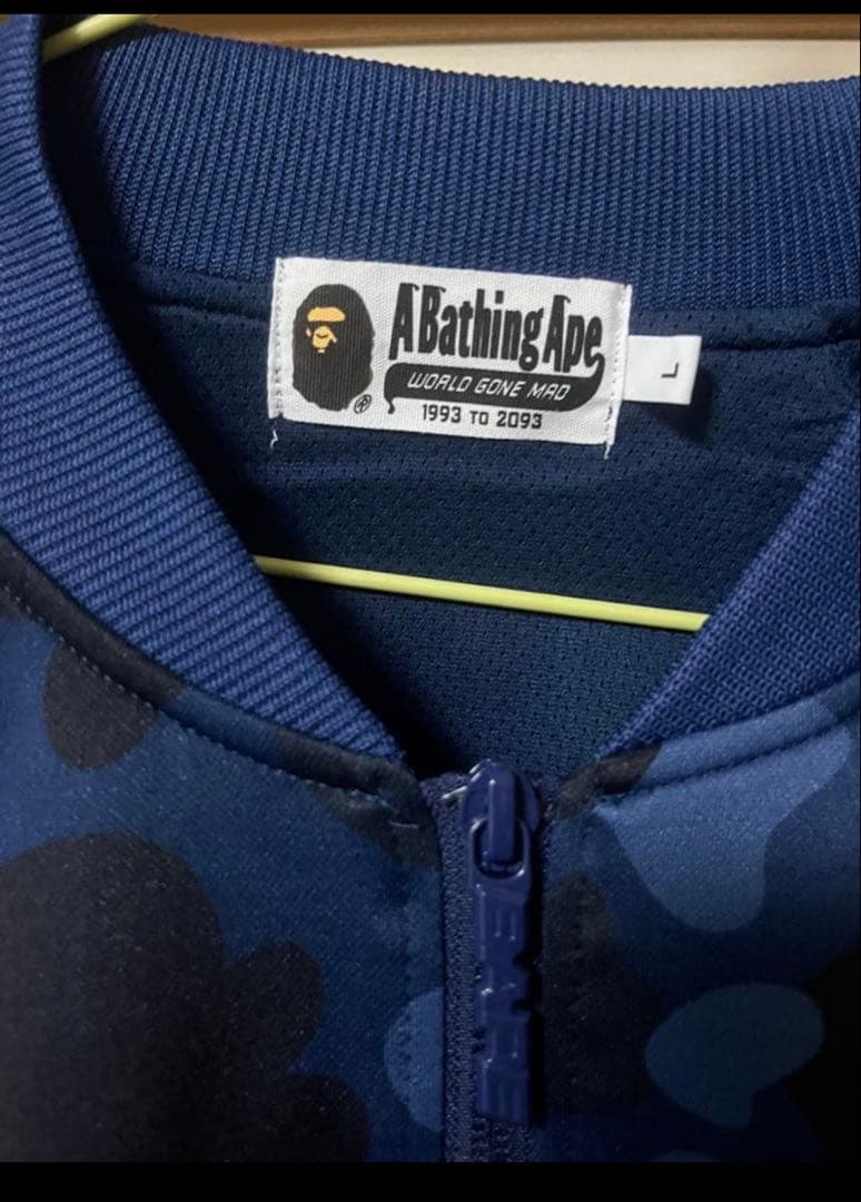 ま*様 A Bathing Ape 迷彩ジャケット Lサイズ　ネイビーカモ柄