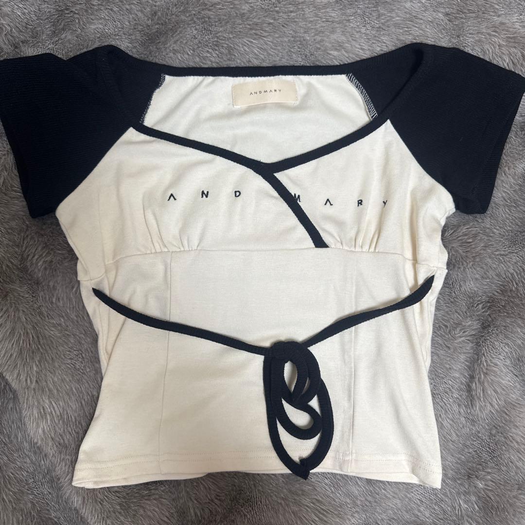 トップス andmary Alma cachecoeur tops black