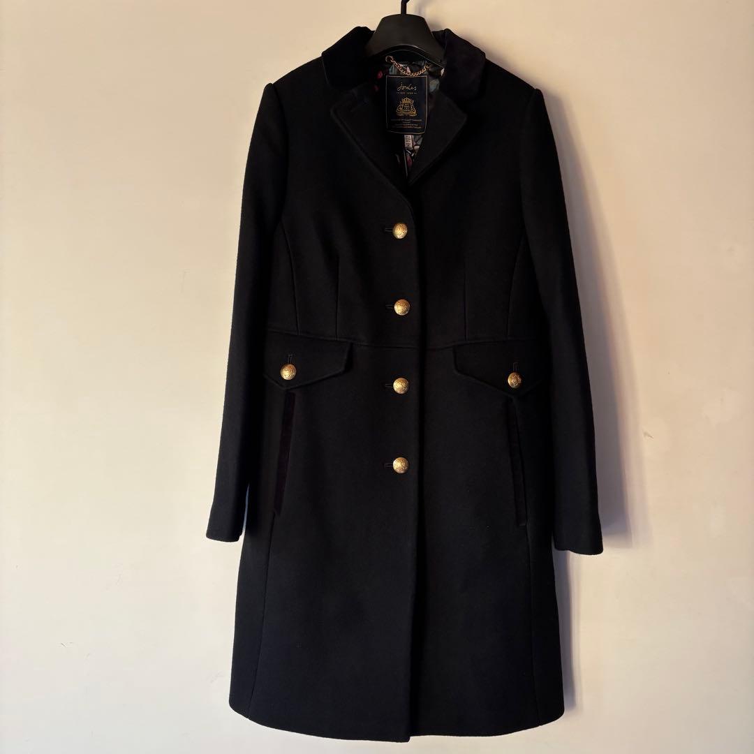 【未使用】JOULES ジュール ベルベット襟 ウールロングコート 定価5,6万
