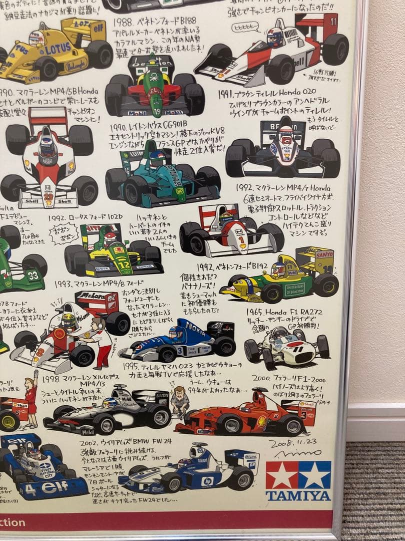 タミヤ 1/20GrandPrixCollectionF1 サイン入りポスター